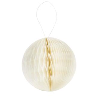 3D Wabenball  aus Papier 8 cm (4 Stück) oder 15 cm (2 Stück) Honeycomb - Auswahl Creme 15 cm - 2 Stück