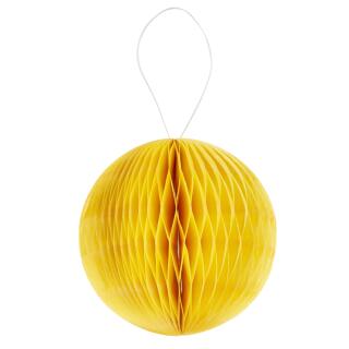 3D Wabenball  aus Papier 8 cm (4 Stück) oder 15 cm (2 Stück) Honeycomb - Auswahl Gelb 8 cm  -  4 Stück