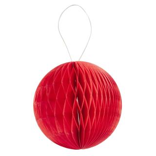 3D Wabenball  aus Papier 8 cm (4 Stück) oder 15 cm (2 Stück) Honeycomb - Auswahl Rot 8 cm  -  4 Stück