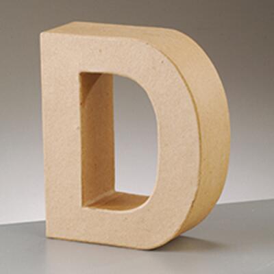 PappArt Buchstaben Zahlen, & und @ aus Pappe  17,5 cm hoch *Auswahl D