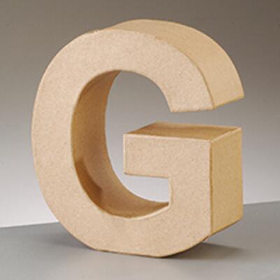PappArt Buchstaben Zahlen, & und @ aus Pappe  17,5 cm hoch *Auswahl G