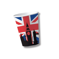 40-teiliges Party-Set Großbritannien - England - Union Jack - Teller Becher Servietten für 10 Personen