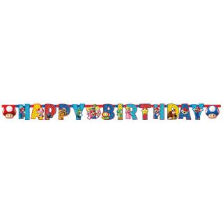 Super Mario Partykette Happy Birthday 190 x 18 cm
