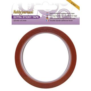 Extra Sticky Tape Doppelseitiges Klebeband 6 mm