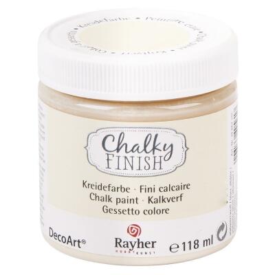 Rayher Chalky Finish Kreidefarbe 118 ml - Farbauswahl Nr. 105 alabasterweiß