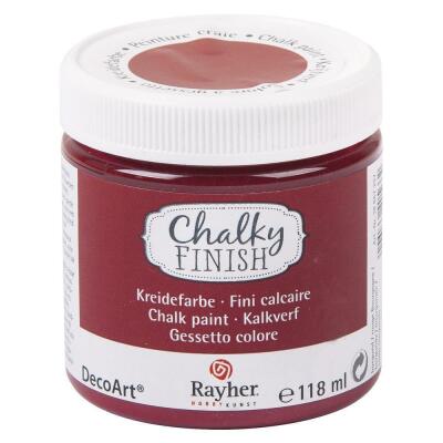Rayher Chalky Finish Kreidefarbe 118 ml - Farbauswahl Nr. 297 burgund