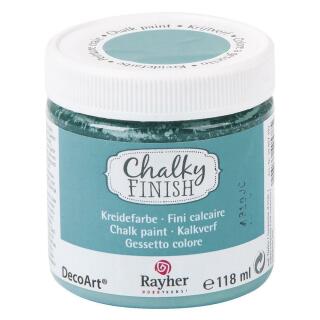 Rayher Chalky Finish Kreidefarbe 118 ml - Farbauswahl Nr. 392 indisch türkis