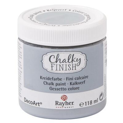 Rayher Chalky Finish Kreidefarbe 118 ml - Farbauswahl Nr. 558 steingrau