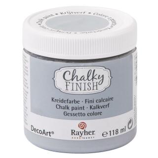 Rayher Chalky Finish Kreidefarbe 118 ml - Farbauswahl Nr. 558 steingrau