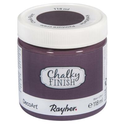 Rayher Chalky Finish Kreidefarbe 118 ml - Farbauswahl Nr. 304 brombeer