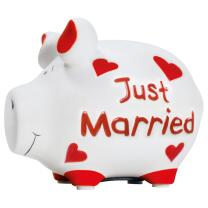 KCG Kleinschwein Keramik Sparschwein - Just married -...