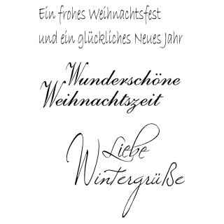 Efco (217) clear stamps Stempel Set - Liebe Wintergrüße - Wunderschöne Weihnachtszeit