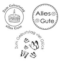 Efco (222) clear stamps Stempel Set - Zum Geburtstag...