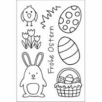 Efco (245) clear stamps Stempel Set - Frohe Ostern -...