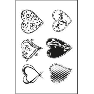 Efco (249) clear stamps Stempel Set - Herzen