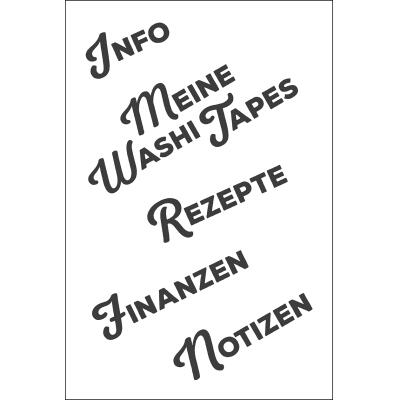 Efco (270) clear stamps Stempel Set - Info - Rezepte - Finanzen - Notizen