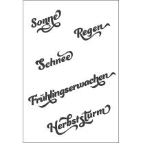 Efco (271) clear stamps Stempel Set - Sonne - Regen - Schnee