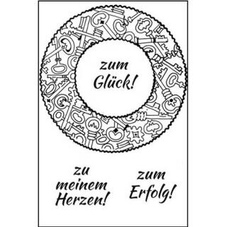 Efco (277) clear stamps Stempel Set - Schlüssel - zum Erfolg - zum Glück