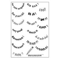 Efco (298) clear stamps Stempel Set - Lehrer - Text - Gut...