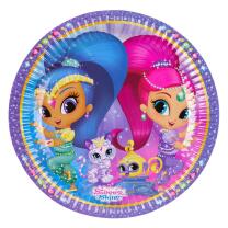 36-teiliges Party-Set Shimmer und Shine - Teller Becher Servietten für 8 Kinder