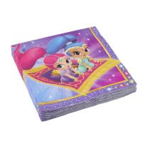 37-teiliges Party-Set Shimmer und Shine - Teller Becher Servietten Tischdecke für 8 Kinder