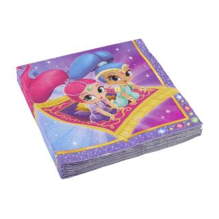 37-teiliges Party-Set Shimmer und Shine - Teller Becher Servietten Tischdecke für 8 Kinder