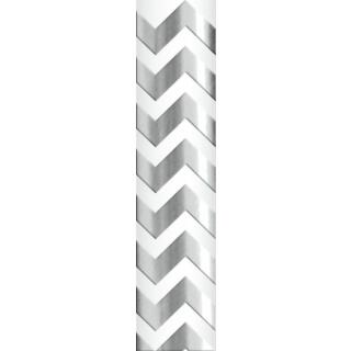 Ursus 24 Papierstrohhalme Trinkhalme Chevron silber  (08)