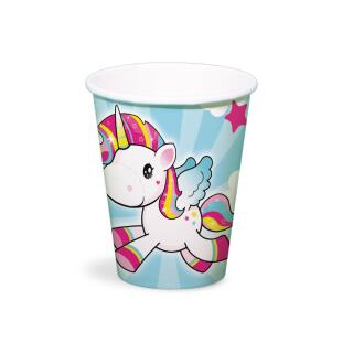 37-teiliges Party-Set Einhorn (Folat) - Unicorn - Teller Becher Servietten Tischdecke  für 8 Kinder