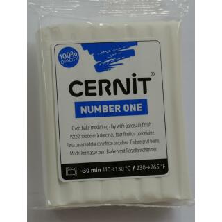 Cernit Polymer - Modelliermasse Number One, 56 g - Auswahl aus 40 Farben 027 / deckweiß