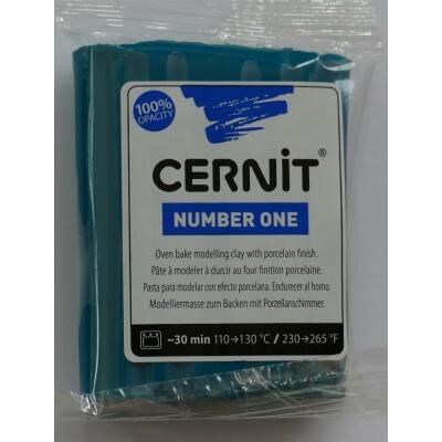 Cernit Polymer - Modelliermasse Number One, 56 g - Auswahl aus 40 Farben 230 / entenblau