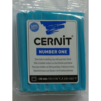Cernit Polymer - Modelliermasse Number One, 56 g - Auswahl aus 40 Farben 280 / türkisblau