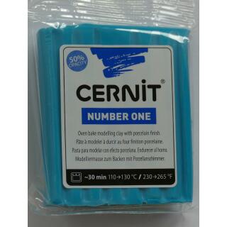 Cernit Polymer - Modelliermasse Number One, 56 g - Auswahl aus 40 Farben 280 / türkisblau