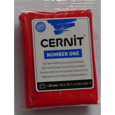 Cernit Polymer - Modelliermasse Number One, 56 g - Auswahl aus 40 Farben 400 / rot