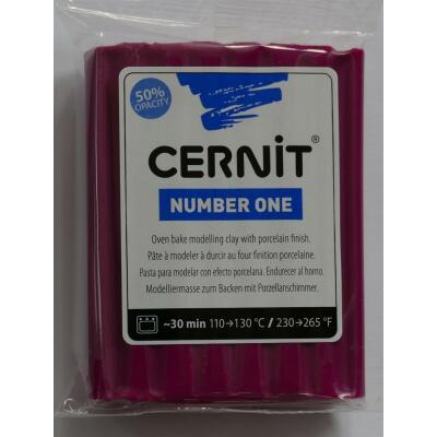 Cernit Polymer - Modelliermasse Number One, 56 g - Auswahl aus 40 Farben 411 / weinrot