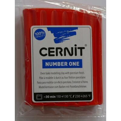 Cernit Polymer - Modelliermasse Number One, 56 g - Auswahl aus 40 Farben 428 / mohnrot