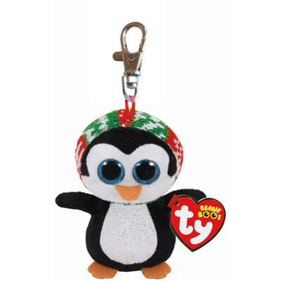 Ty Beanie Boos Clip Schlüsselanhänger X-Mas Pinguin - Penelope 8,5 cm