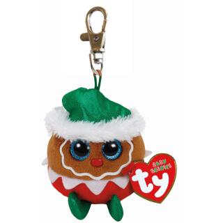 Ty Beanie Babies Clip Schlüsselanhänger X-Mas Lebkuchen - Fruitcake 8,5 cm