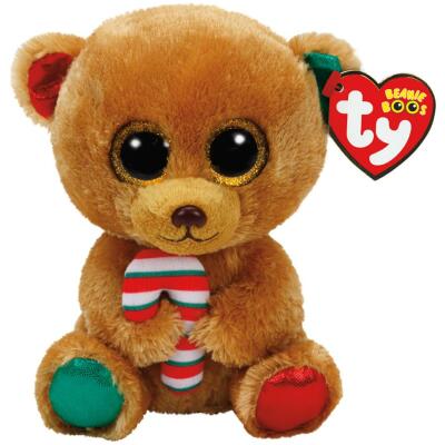 TY Beanie Boos 36850 - Bella - Bär mit Zuckerstange, 15 cm X-Mas Weihnachten