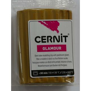 Cernit Polymer - Modelliermasse Glamour - mit Permutt- oder Metallic-Effekt, 56 g - Auswahl 055 / antikgold
