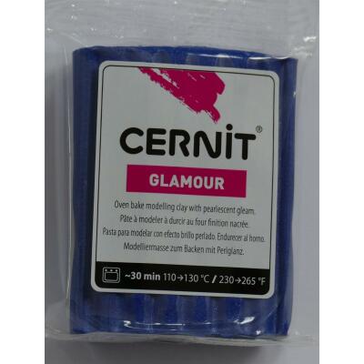 Cernit Polymer - Modelliermasse Glamour - mit Permutt- oder Metallic-Effekt, 56 g - Auswahl 246 / marineblau