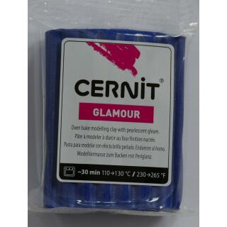 Cernit Polymer - Modelliermasse Glamour - mit Permutt- oder Metallic-Effekt, 56 g - Auswahl 246 / marineblau