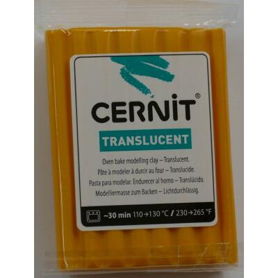 Cernit Translucent - Polymer - Modelliermasse  mit lichtdurchlässigem Effekt, 56 g - Auswahl 721 / bernstein
