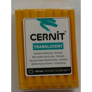 Cernit Translucent - Polymer - Modelliermasse  mit lichtdurchlässigem Effekt, 56 g - Auswahl 721 / bernstein