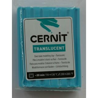 Cernit Translucent - Polymer - Modelliermasse  mit lichtdurchlässigem Effekt, 56 g - Auswahl 280 / türkisblau
