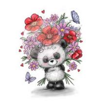 Wild Rose Studio CL452 Stempel clear stamp Panda with...