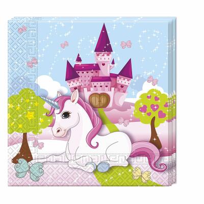 Einhorn  (procos)  -  20 Servietten 33 x 33 cm