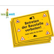 69-teiliges Party-Set - Baustelle - Teller Becher Servietten Platzsets Einladungen Girlande Trinkhalme Geschenkebox  mit Bagger und Radlader  für 6 - 8  Kinder