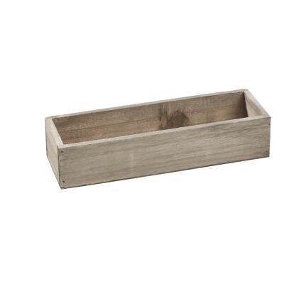 Holztablett Basic grau, 28 x 9 x 6 cm