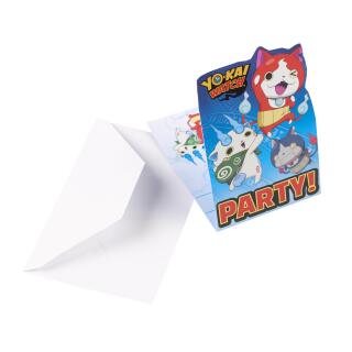 58-teiliges Party-Set Yo-kai Watch - Teller Becher Servietten Partytüten Einladungen Dekospiralen  für 8  Kinder