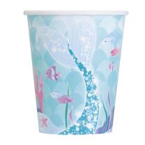 32-teiliges Party-Set Meerjungfrau (unique) - Teller Becher Servietten für 8 Kinder